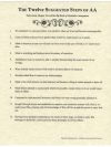 The Twelve Steps of AA - Laminated